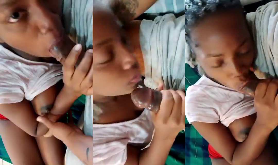 Skinny Black Teen Sucking Dick Hard